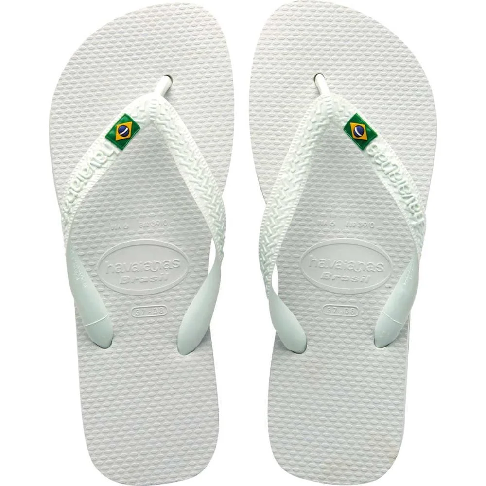 Chinelo Havaianas Unissex Brasil 41/2 Branco Havaianas (Par) - imagem 4