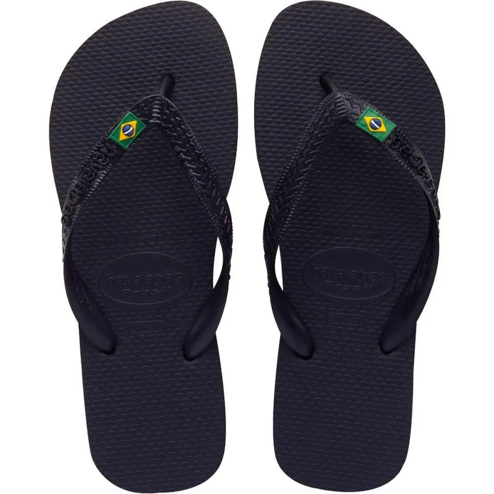 Chinelo Havaianas Unissex Brasil 39/0 Preto Havaianas (Par) - imagem 4