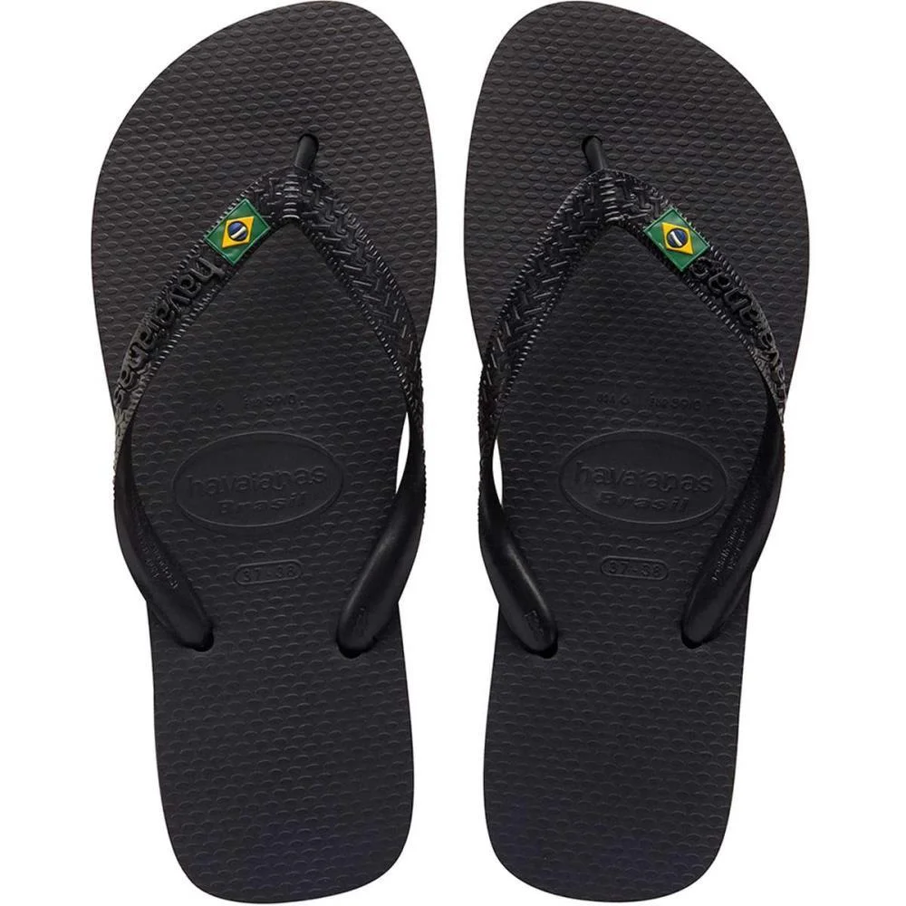 Chinelo Havaianas Unissex Brasil 41/2 Preto Havaianas (Par) - imagem 3