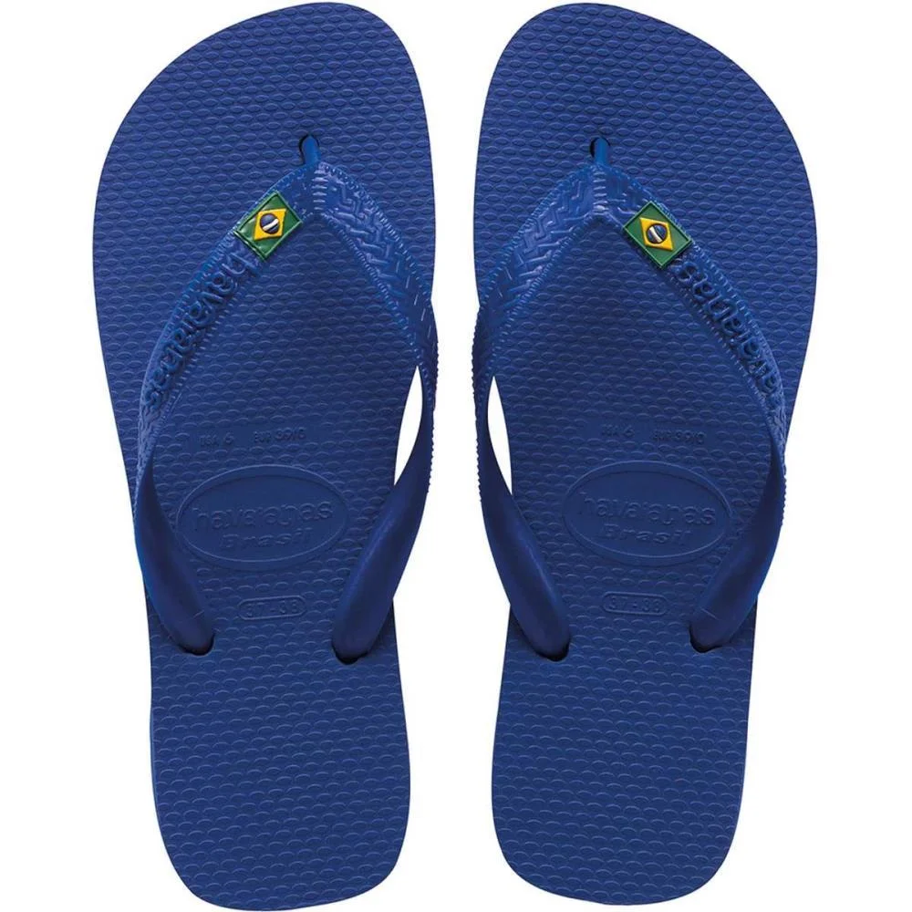 Chinelo Havaianas Unissex Brasil 43/4 Azul Naval Havaianas (Par) - imagem 3