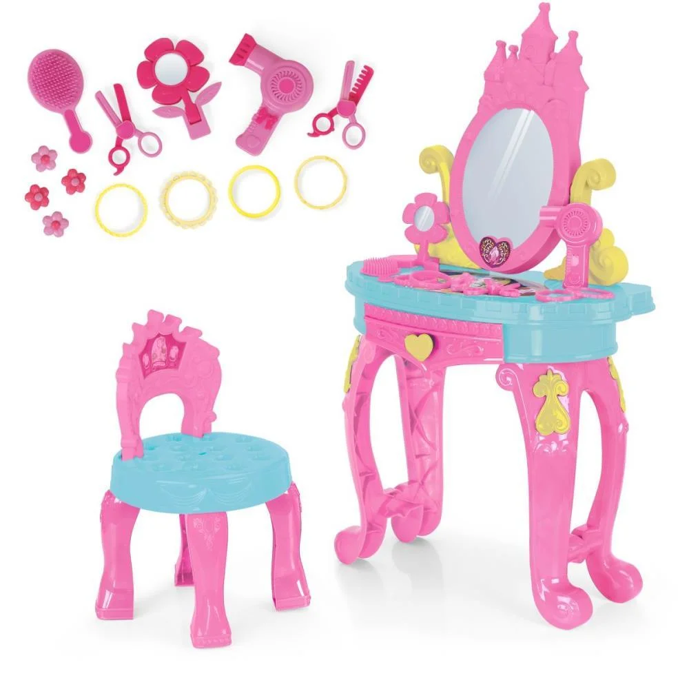 Maquiagem E Beleza Infantil Penteadeira De Princesa C/Banc Homeplay (Unidade) - imagem 2