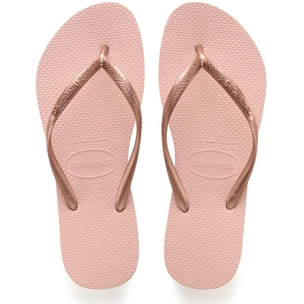 Chinelo Havaianas Feminino Slim 39/0 Rosa Ballet Havaianas (Par) - imagem 3