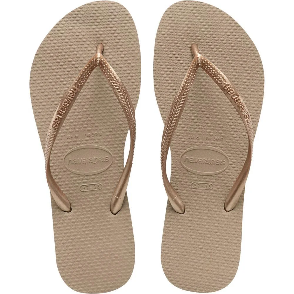 Chinelo Havaianas Feminino Slim 35/6 Rose Gold Havaianas (Par) - imagem 3