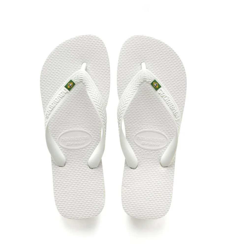 Chinelo Havaianas Unissex Brasil 35/6 Branco Havaianas (Par) - imagem 3