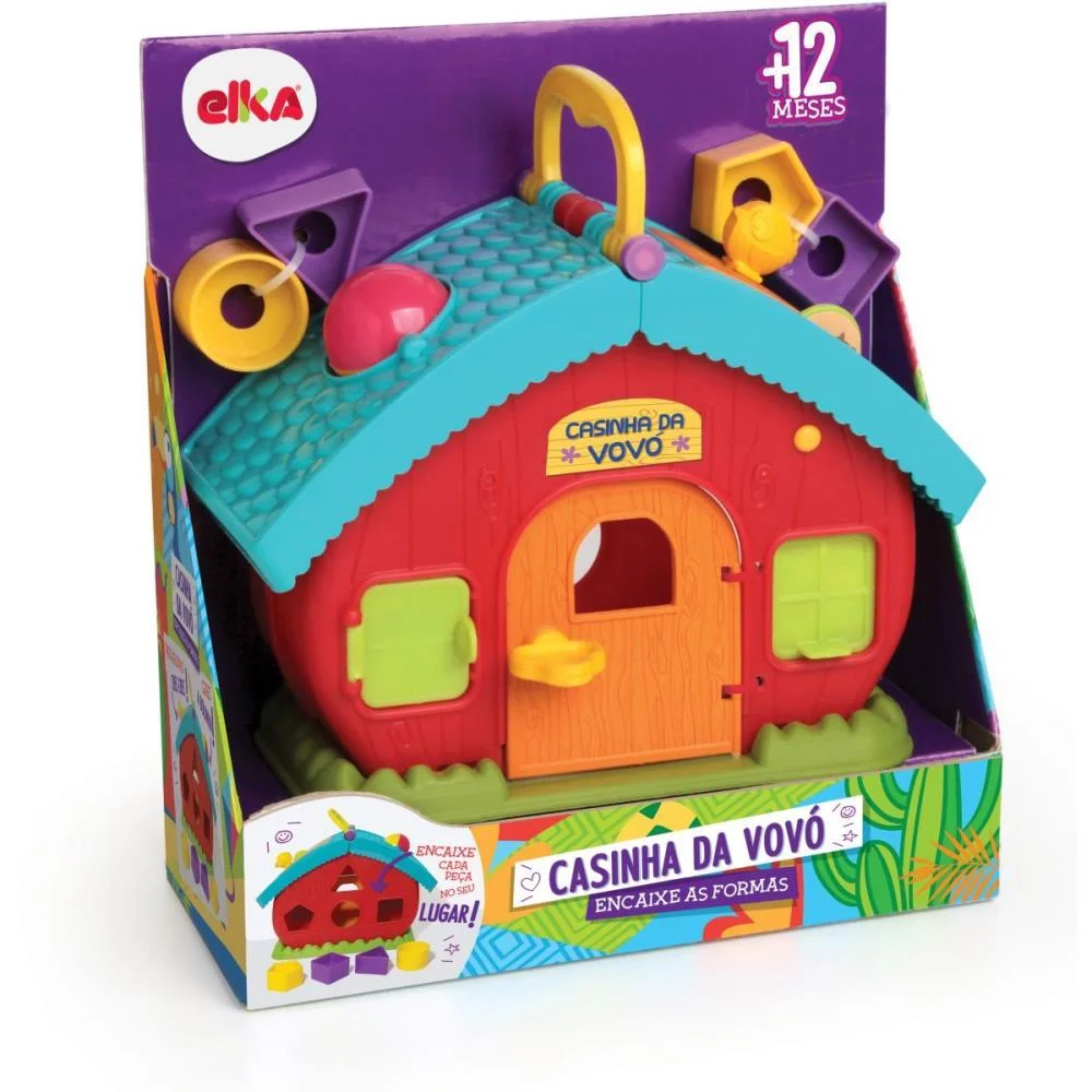 Brinquedo Educativo Casinha Da Vovo Encaixe Formas Elka (Unidade) - imagem 2