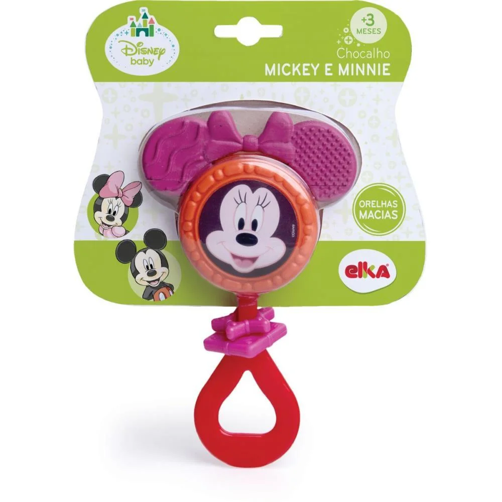 Brinquedo Para Bebe Minnie Chocalho Elka (Unidade) - imagem 3