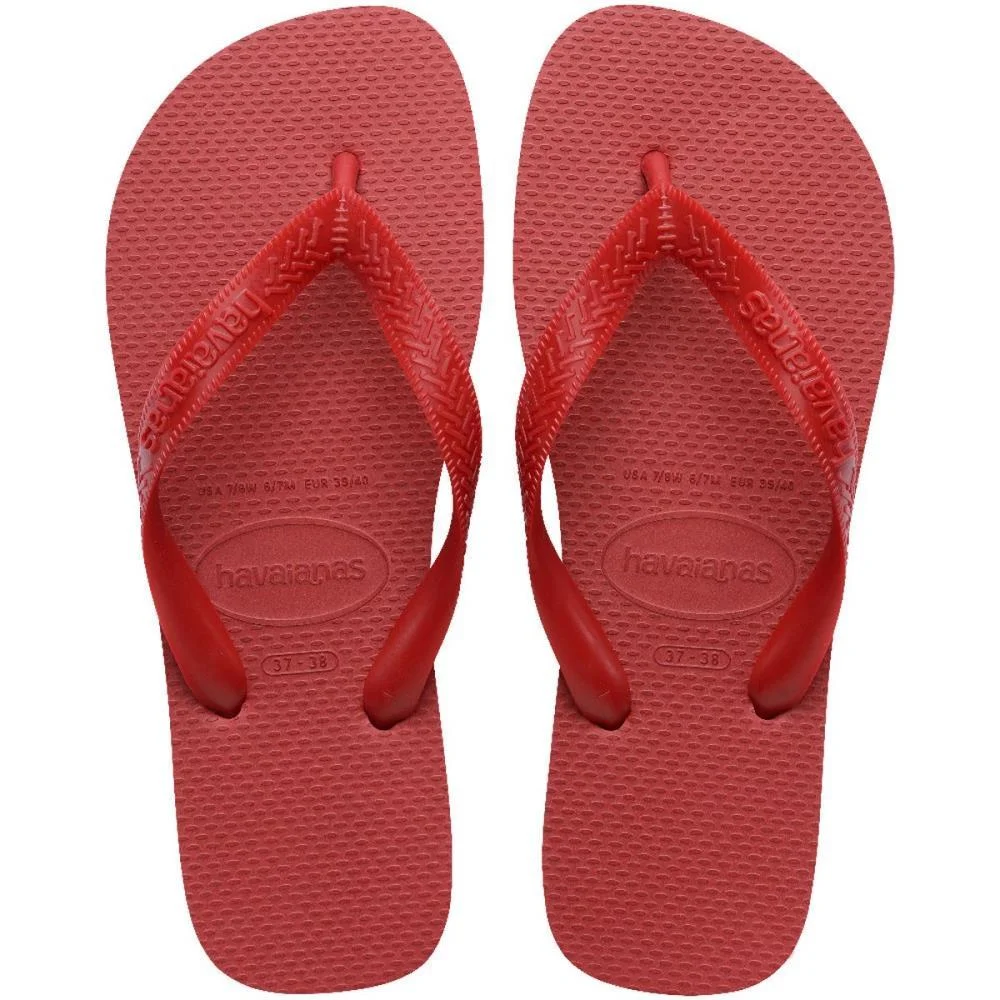 Chinelo Havaianas Top 35/6 Vermelho Hibisco Havaianas (Par) - imagem 2