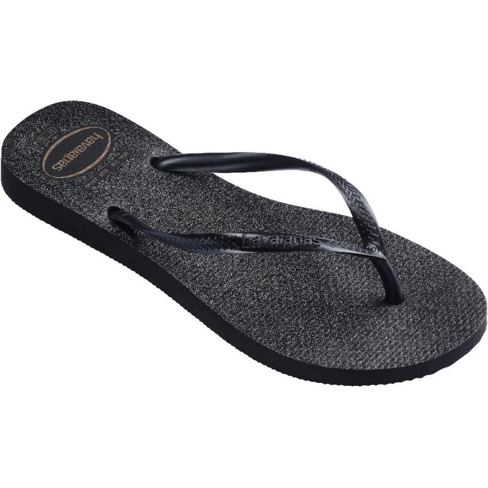 Chinelo Havaianas Feminino Slim Gloss 35/6 Preto/Prata Havaianas (Par) - imagem 4