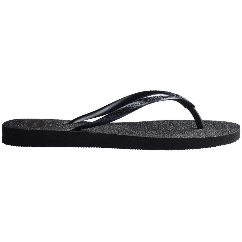 Chinelo Havaianas Feminino Slim Gloss 35/6 Preto/Prata Havaianas (Par) - imagem 5