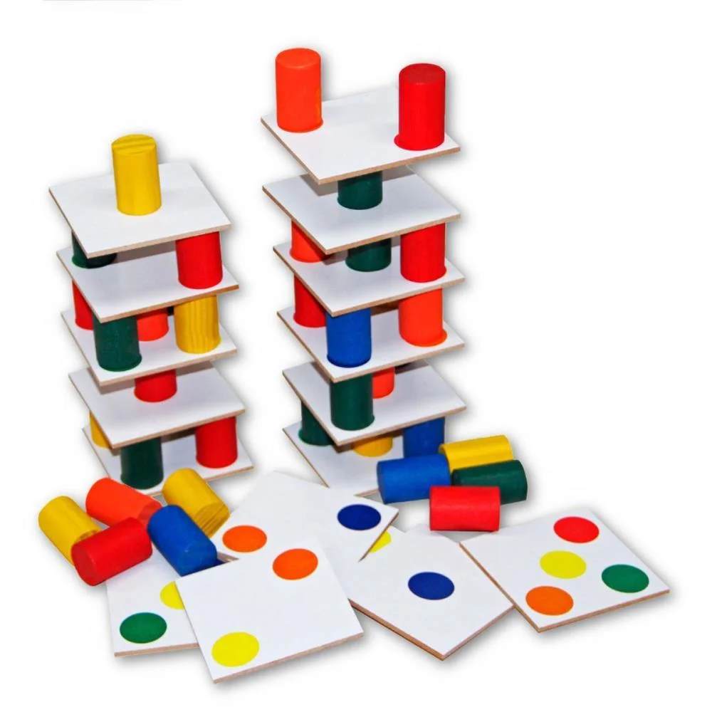 Brinquedo Pedagogico Madeira Torre Inteligente 18Placas Carlu (Unidade) - imagem 2