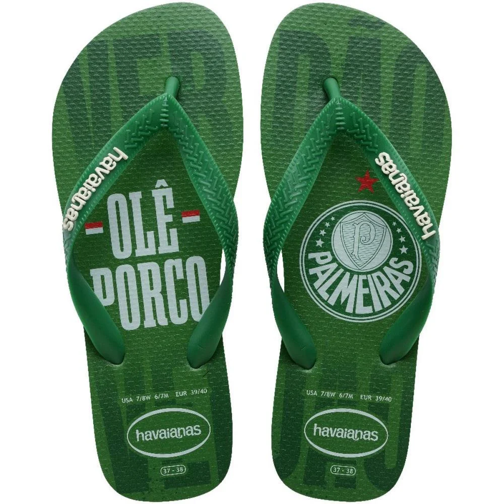 Chinelo Havaianas Masculino Top Palmeiras 41/2 Verde Havaianas (Par) - imagem 6