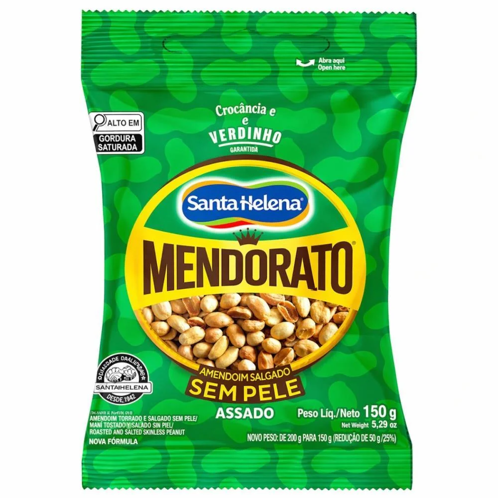 Amendoim Mendorato S/Pele Salgado 150G Santa Helena (Unidade) - imagem 3