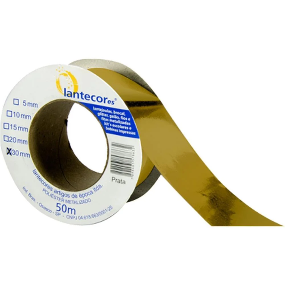 Fita Metaloide 10Mmx50Mts. Ouro Lantecor - imagem 3