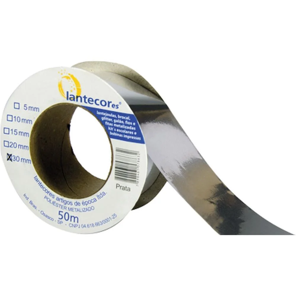 Fita Metaloide 15Mmx50Mts. Prata Lantecor - imagem 2