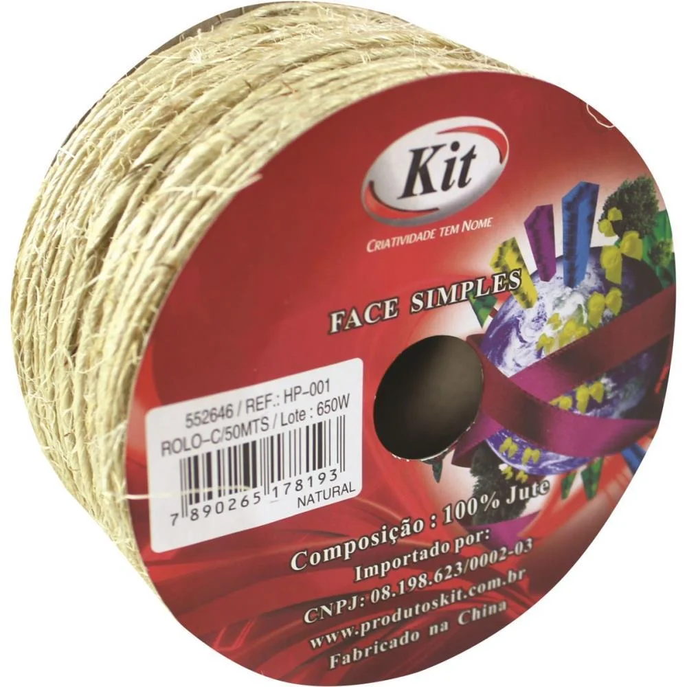 Sisal Simples 30Mm 50M. Natural Kit (Rolo) - imagem 3