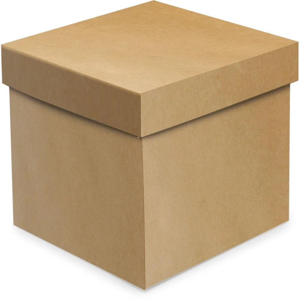 Caixa Para Presente Com Tampa Cubo Kraft P 13X13X13Cm Cromus (Pct.c/10) - imagem 2