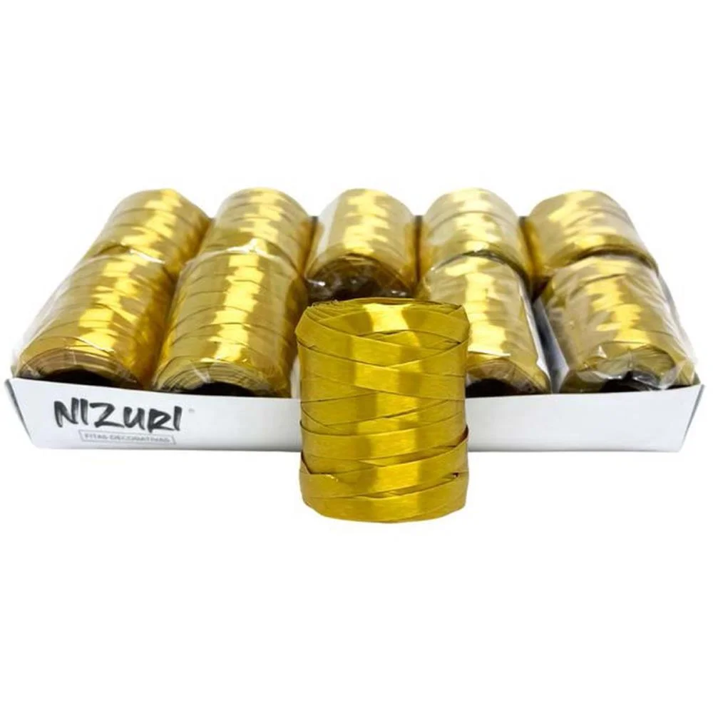Fitilho 5Mmx50M Dourado Nizuri (Pct.c/10) - imagem 2