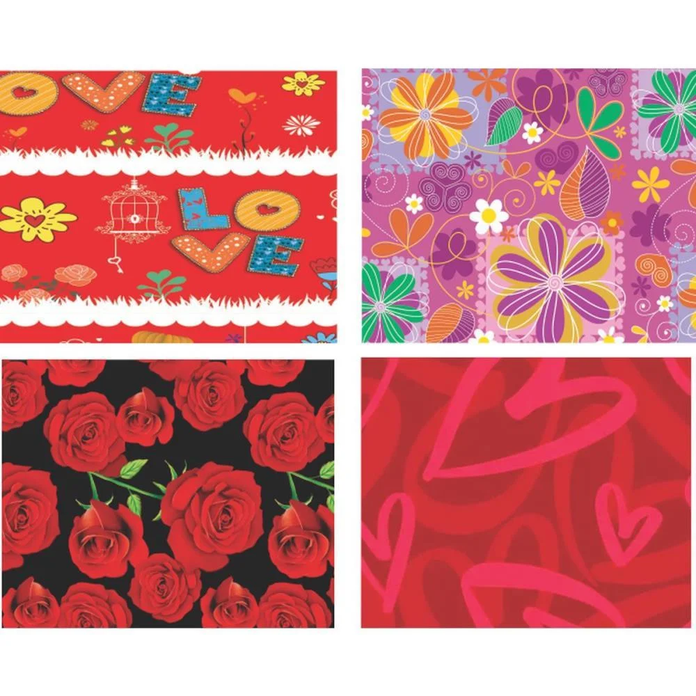 Papel Presente 60X96Cm Couche Linha Diamante Feminino 4Mod. V.m.p. (Pct.c/40) - imagem 2