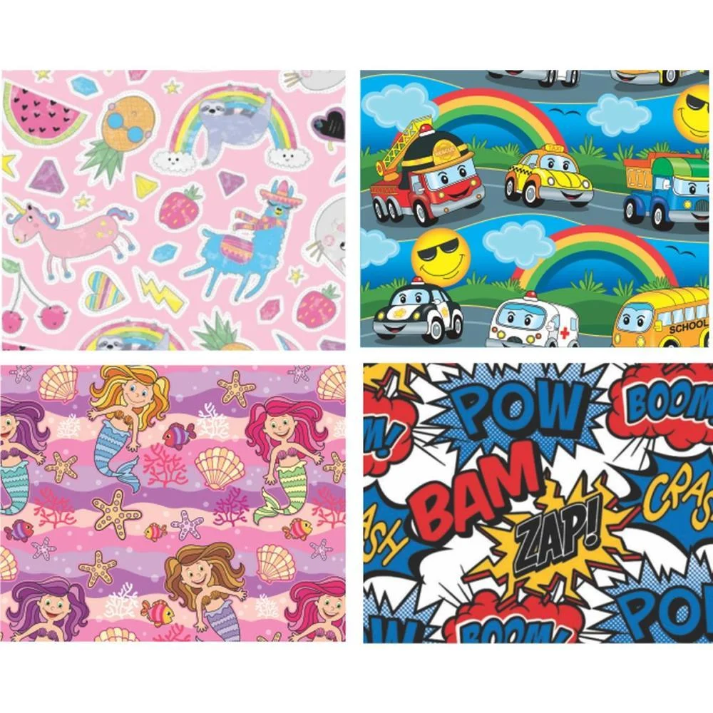 Papel Presente 50X60Cm Couche Linha Diamante Infantil Ii 4Md V.m.p. (Pct.c/40) - imagem 3
