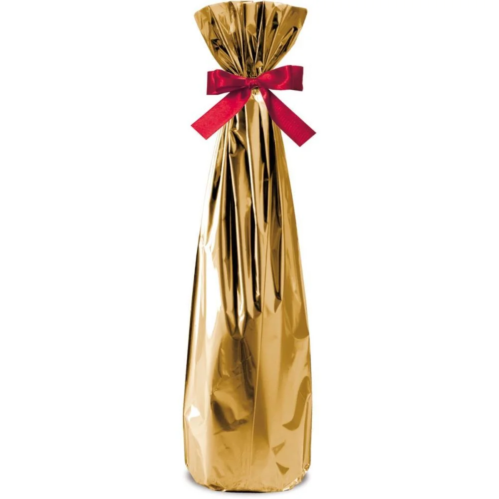Embalagem Para Garrafa Saco Metaliz.dourado 15X44Cm Cromus (Pct.c/50) - imagem 3