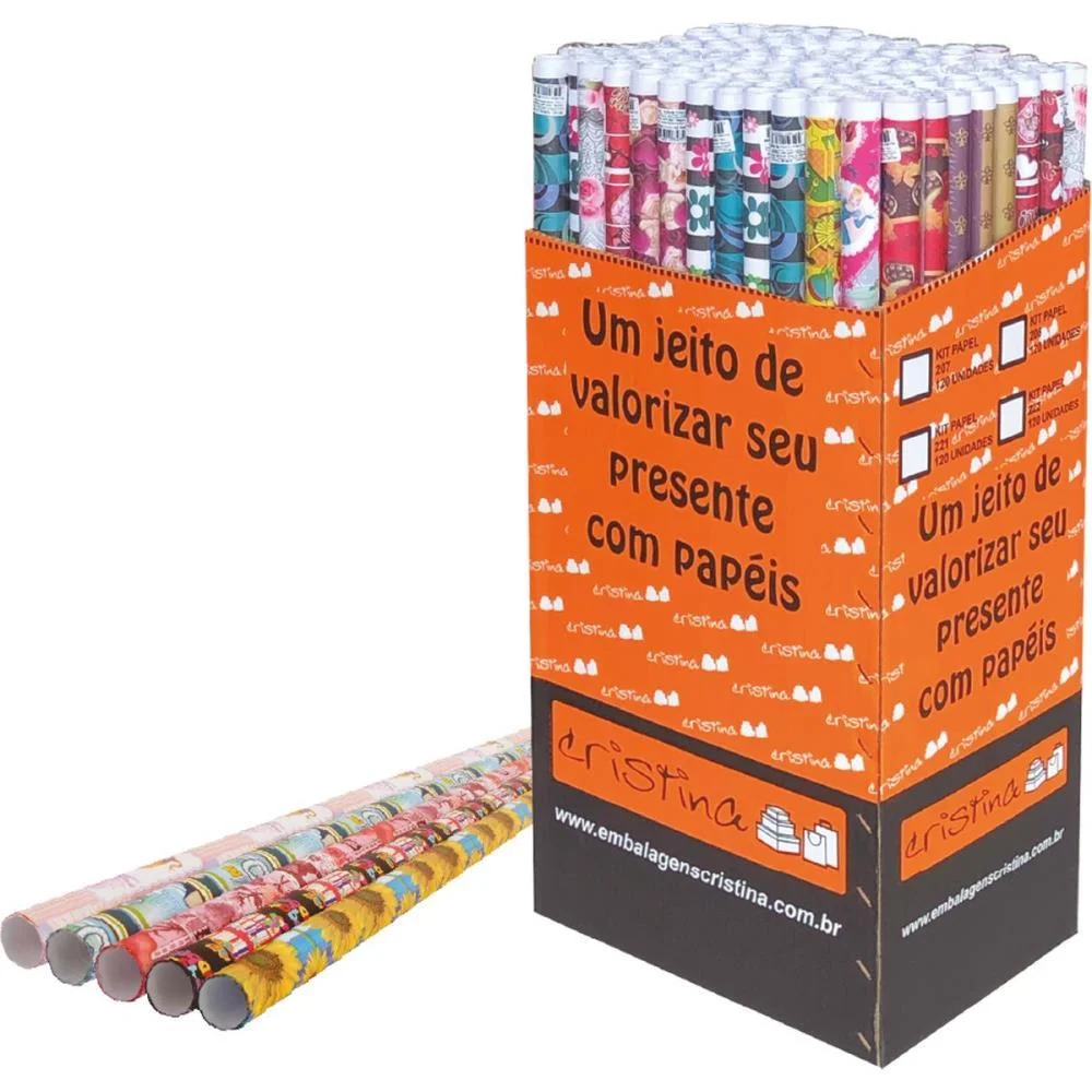 Papel Presente Kit 207 66X96 Cx.1X120Fls. Cristina (Dp.c/120) - imagem 3