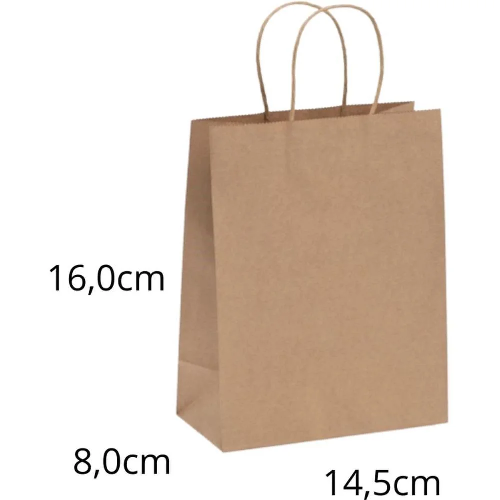 Sacola Para Presente Kraft Pp 16X14,5X8Cm Scrity (Pct.c/10) - imagem 2
