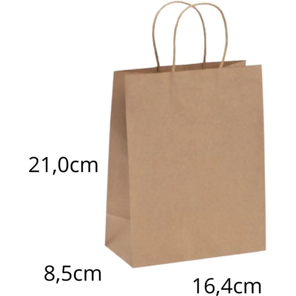 Sacola Para Presente Kraft P 21X16,4X8,5Cm Scrity (Pct.c/10) - imagem 3