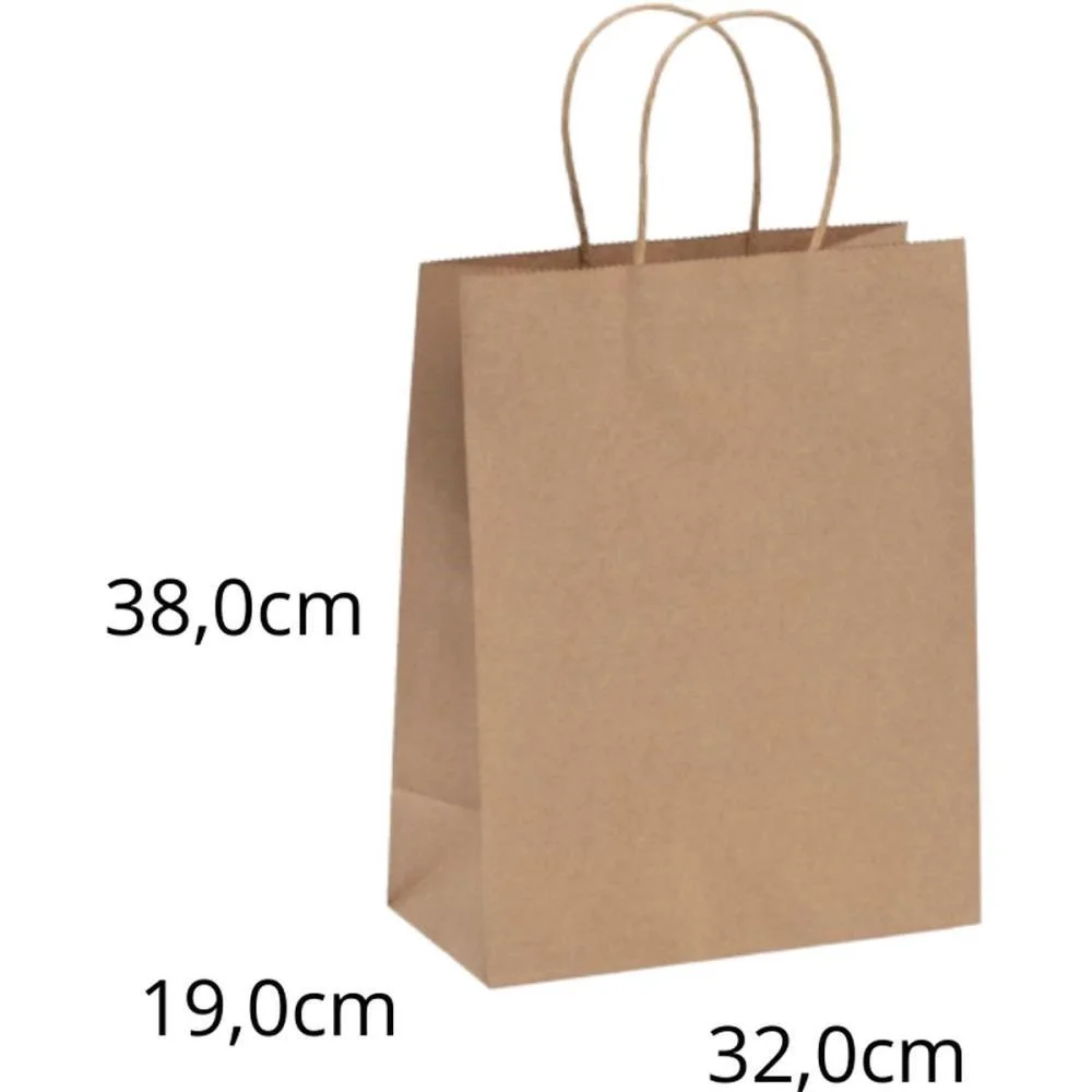 Sacola Para Presente Kraft G 38X32X19Cm Scrity (Pct.c/10) - imagem 2