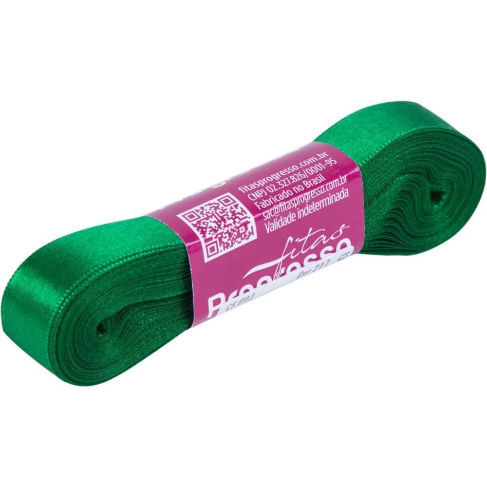 Fita De Cetim 15Mm 10M. Verde Bandeira 217 Fitas Progresso (Unidade) - imagem 2