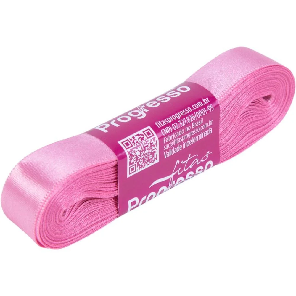Fita De Cetim 15Mm 10M. Rosa Escuro 240 Fitas Progresso (Unidade) - imagem 3