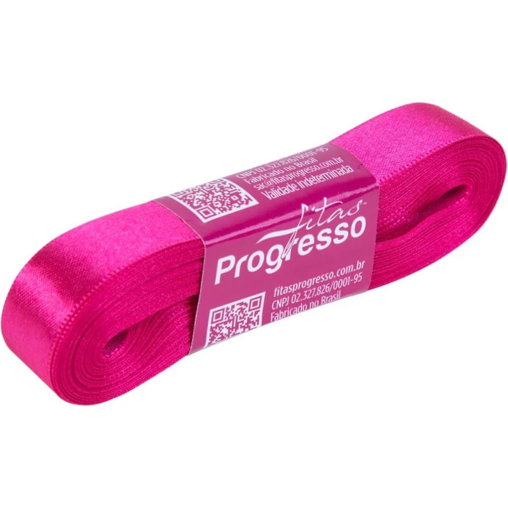 Fita De Cetim 15Mm 10M. Pink 303 Fitas Progresso (Unidade) - imagem 3