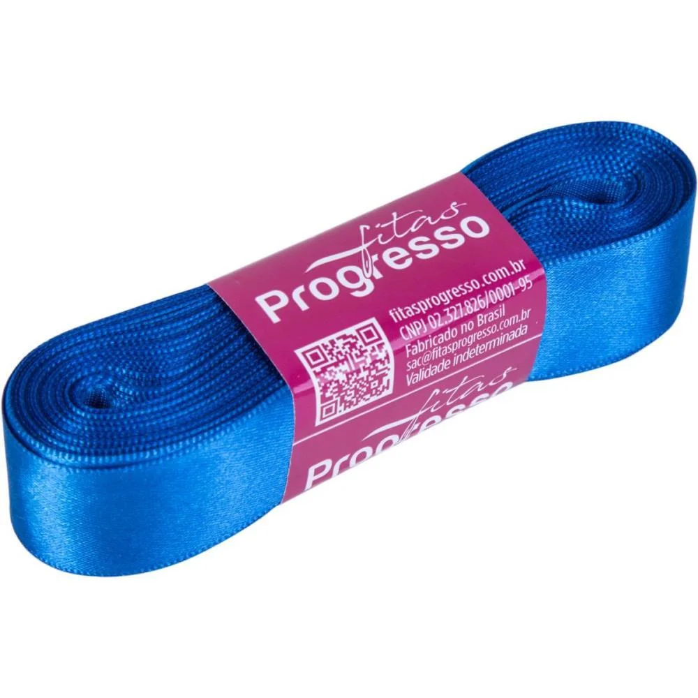 Fita De Cetim 15Mm 10M. Azul Royal 214 Fitas Progresso (Unidade) - imagem 3