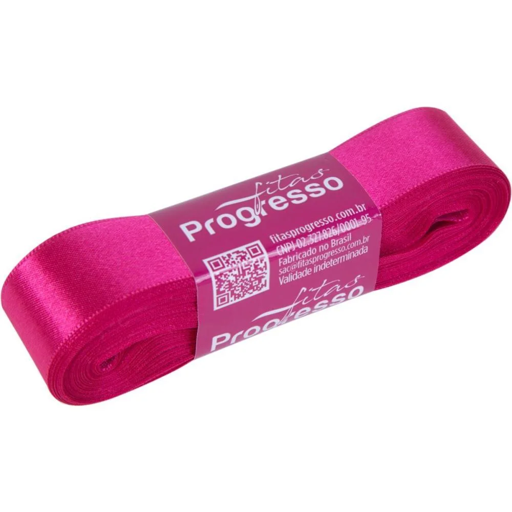 Fita De Cetim 22Mm 10M. Pink 303 Fitas Progresso (Unidade) - imagem 3