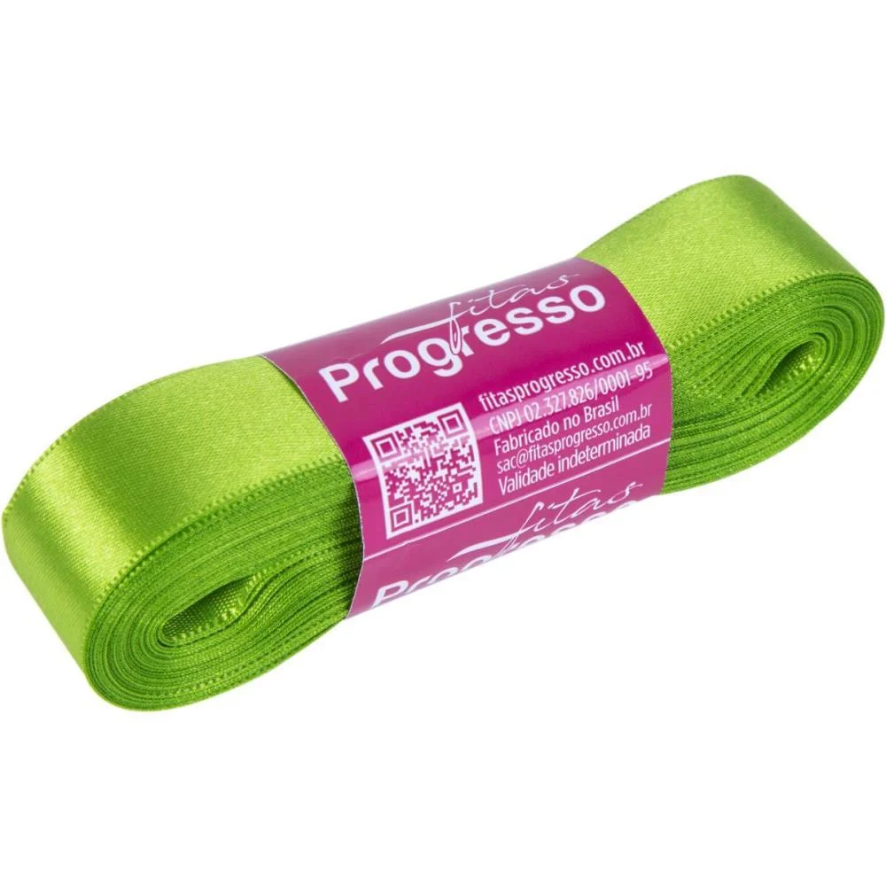 Fita De Cetim 22Mm 10M. Verde Folha 677 Fitas Progresso (Unidade) - imagem 2