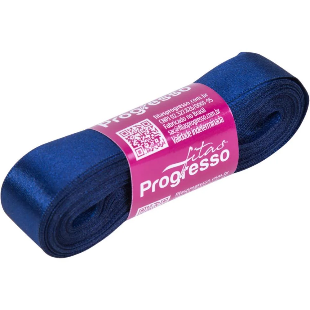 Fita De Cetim 22Mm 10M. Azul Marinho 215 Fitas Progresso (Unidade) - imagem 2