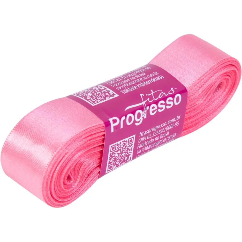 Fita De Cetim 22Mm 10M. Rosa Petala 009 Fitas Progresso (Unidade) - imagem 2