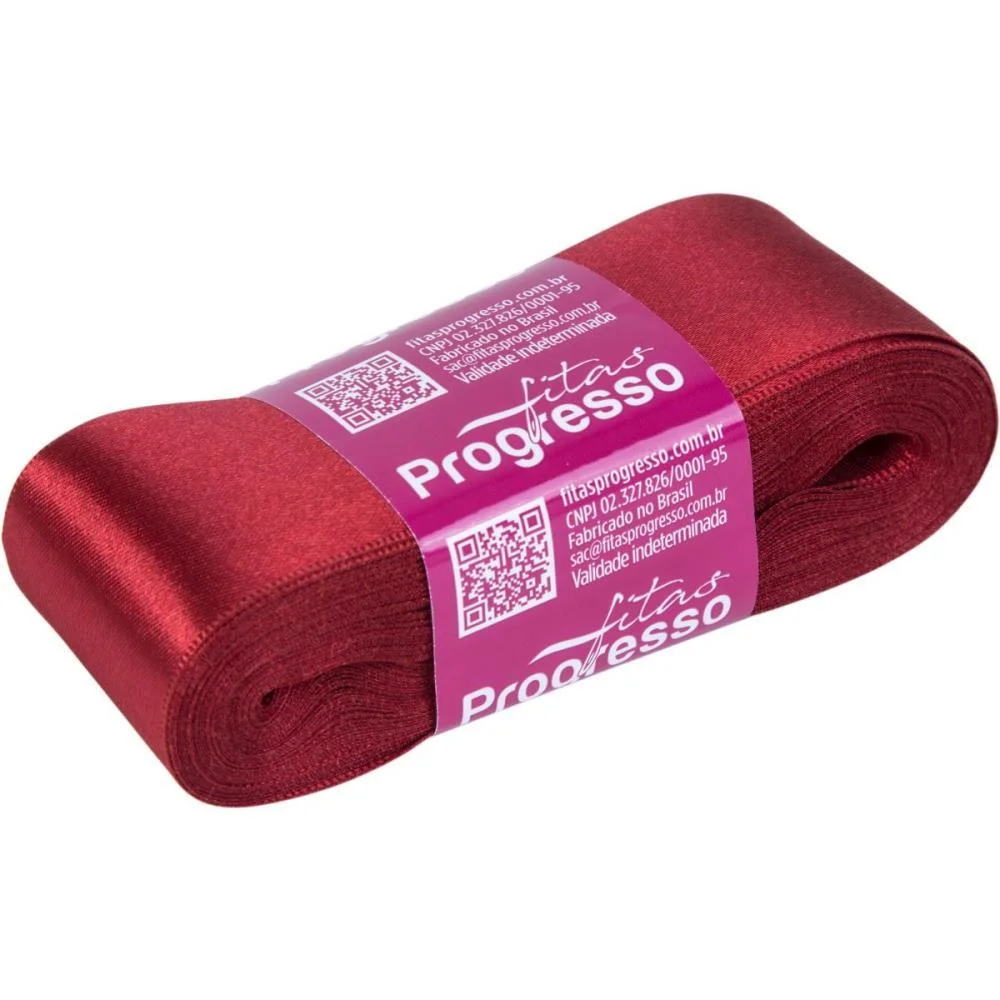 Fita De Cetim 38Mm 10M. Vinho 389 Fitas Progresso (Unidade) - imagem 3