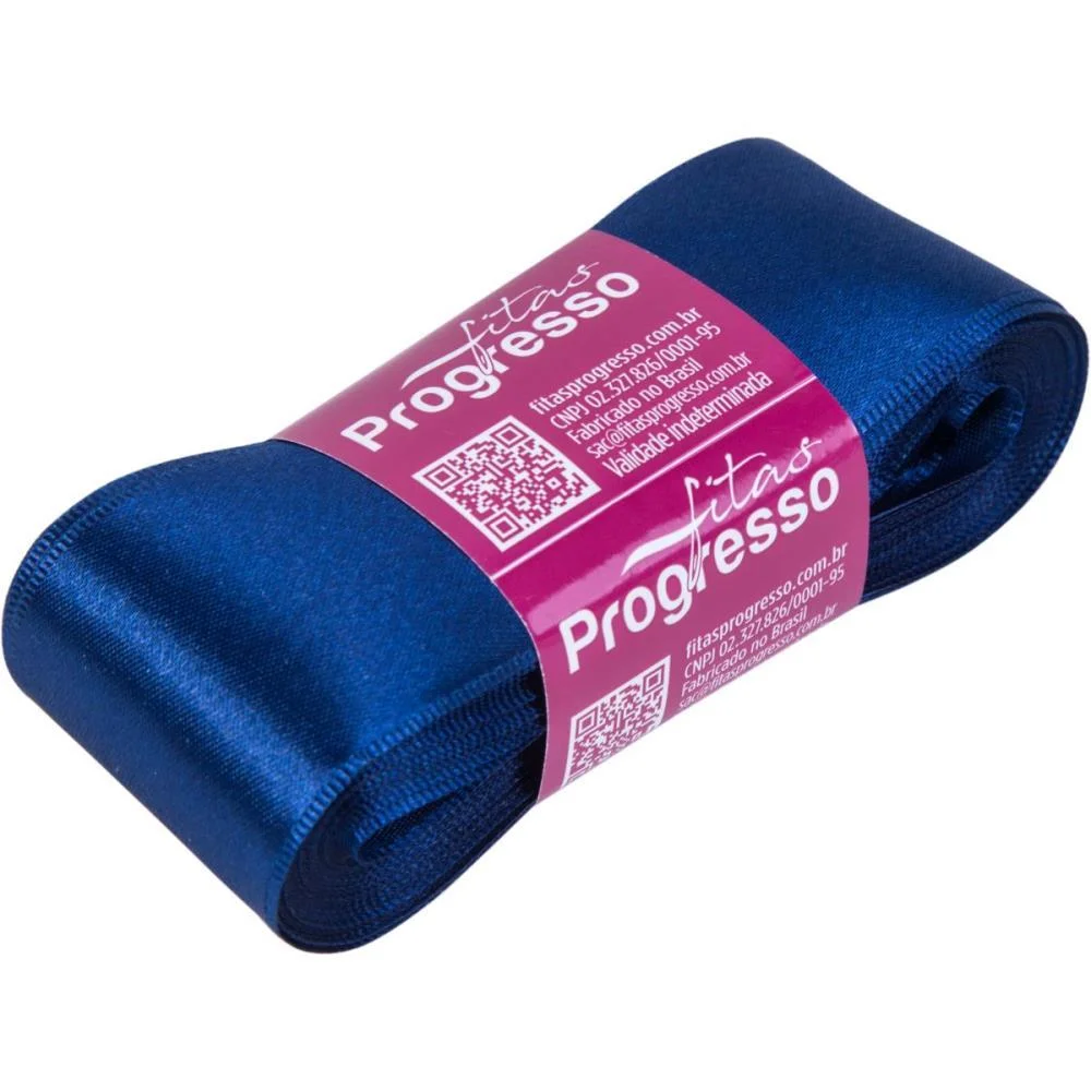 Fita De Cetim 38Mm 10M. Azul Marinho 215 Fitas Progresso (Unidade) - imagem 3