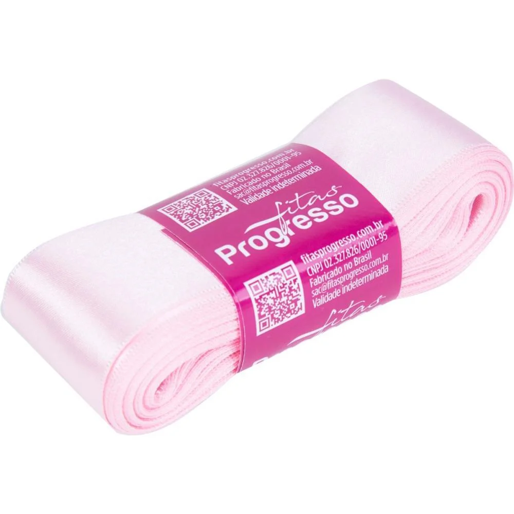 Fita De Cetim 38Mm 10M. Rosa Claro 206 Fitas Progresso (Unidade) - imagem 3