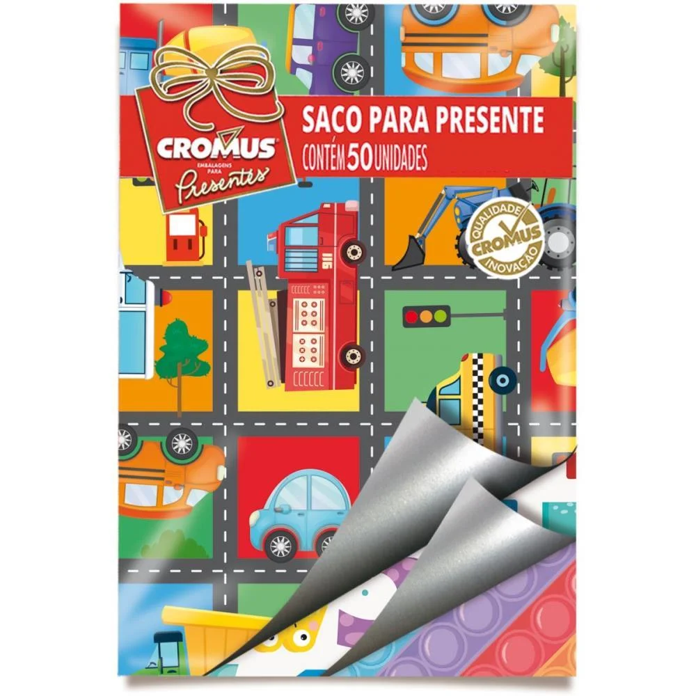 Saco Metalizado 60X90Cm Infantil Mix Sortidos Cromus (Pct.c/25) - imagem 2