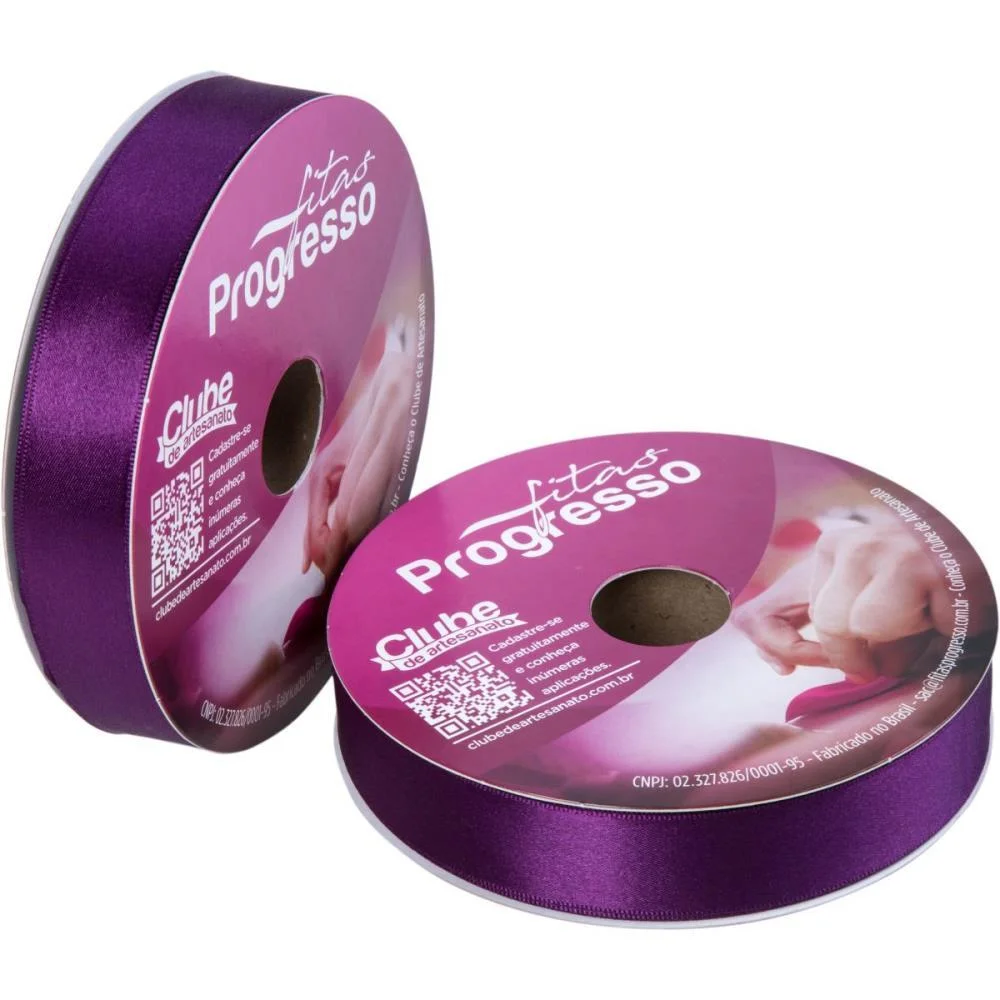 Fita De Cetim 22Mm 10M. Violeta 675 Fitas Progresso (Unidade) - imagem 3