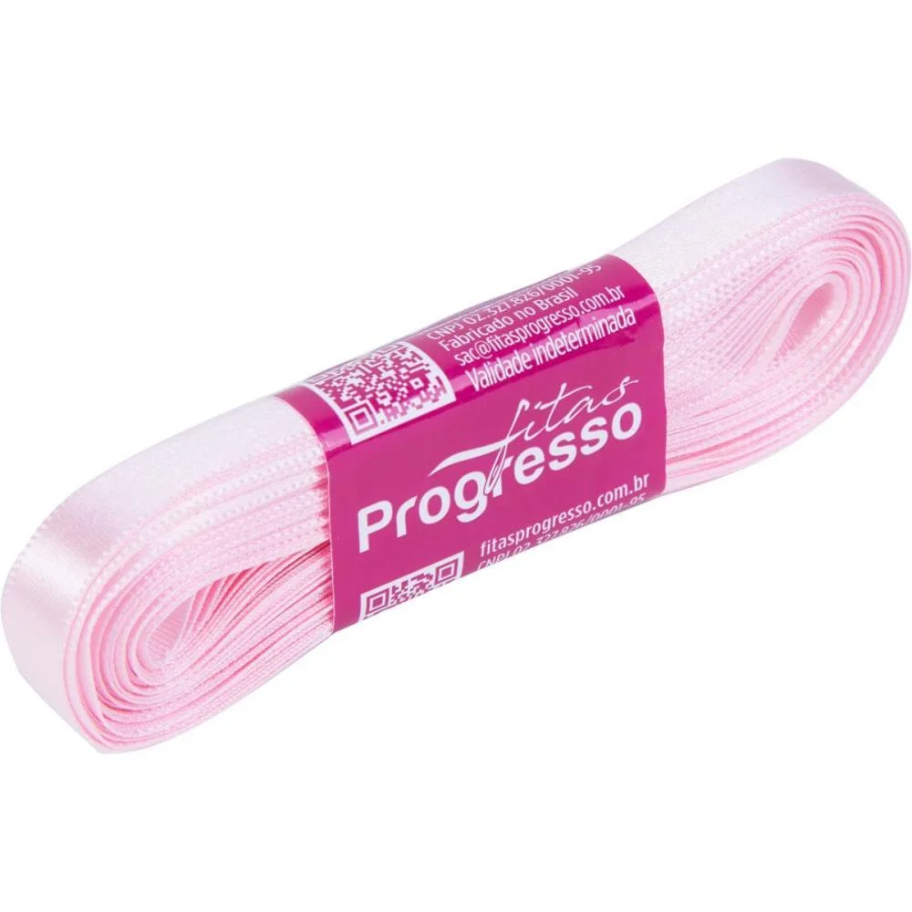 Fita De Cetim 10Mm 10M. Rosa Bebe 310 Fitas Progresso (Unidade) - imagem 3