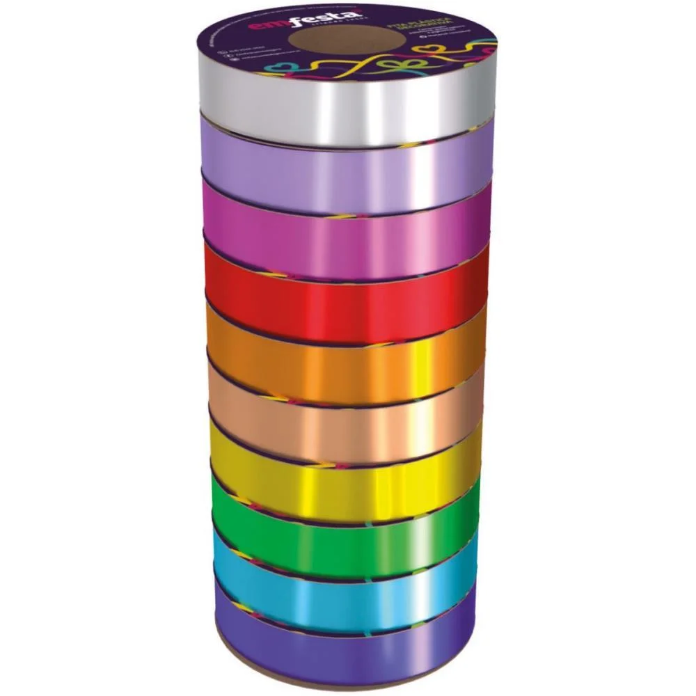 Fita Poli Lisa 15Mmx50M Cores Sortidas Emfesta (Pct.c/10) - imagem 2