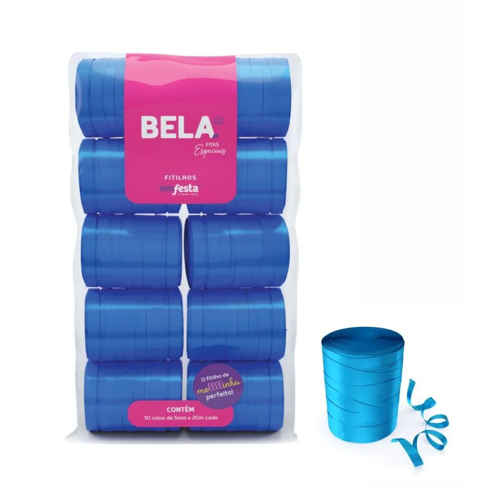 Fitilho 5Mmx50M Azul Royal Emfesta (Pct.c/10) - imagem 2