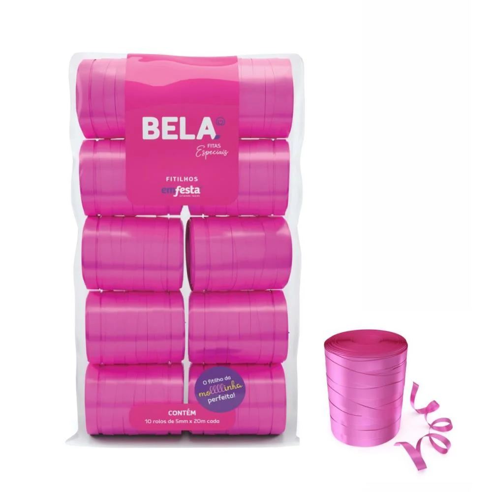 Fitilho 5Mmx50M Pink Emfesta (Pct.c/10) - imagem 2