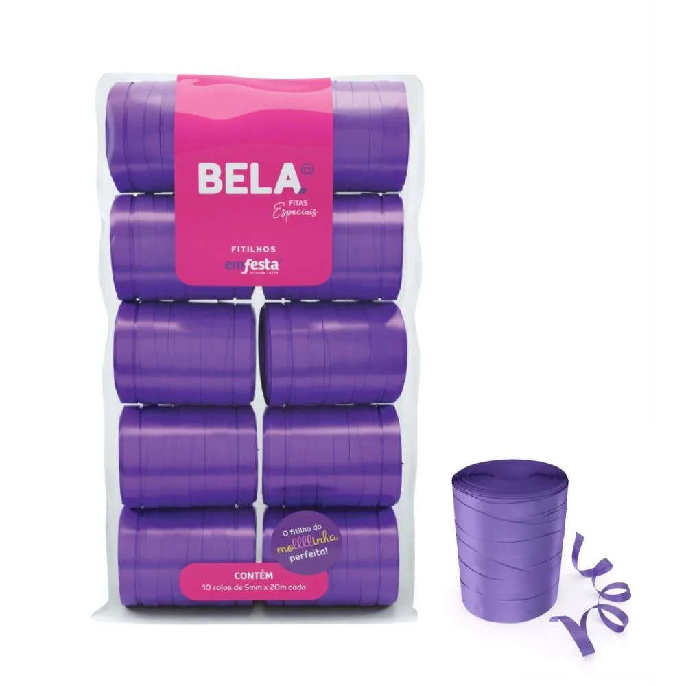 Fitilho 5Mmx50M Violeta Emfesta (Pct.c/10) - imagem 3