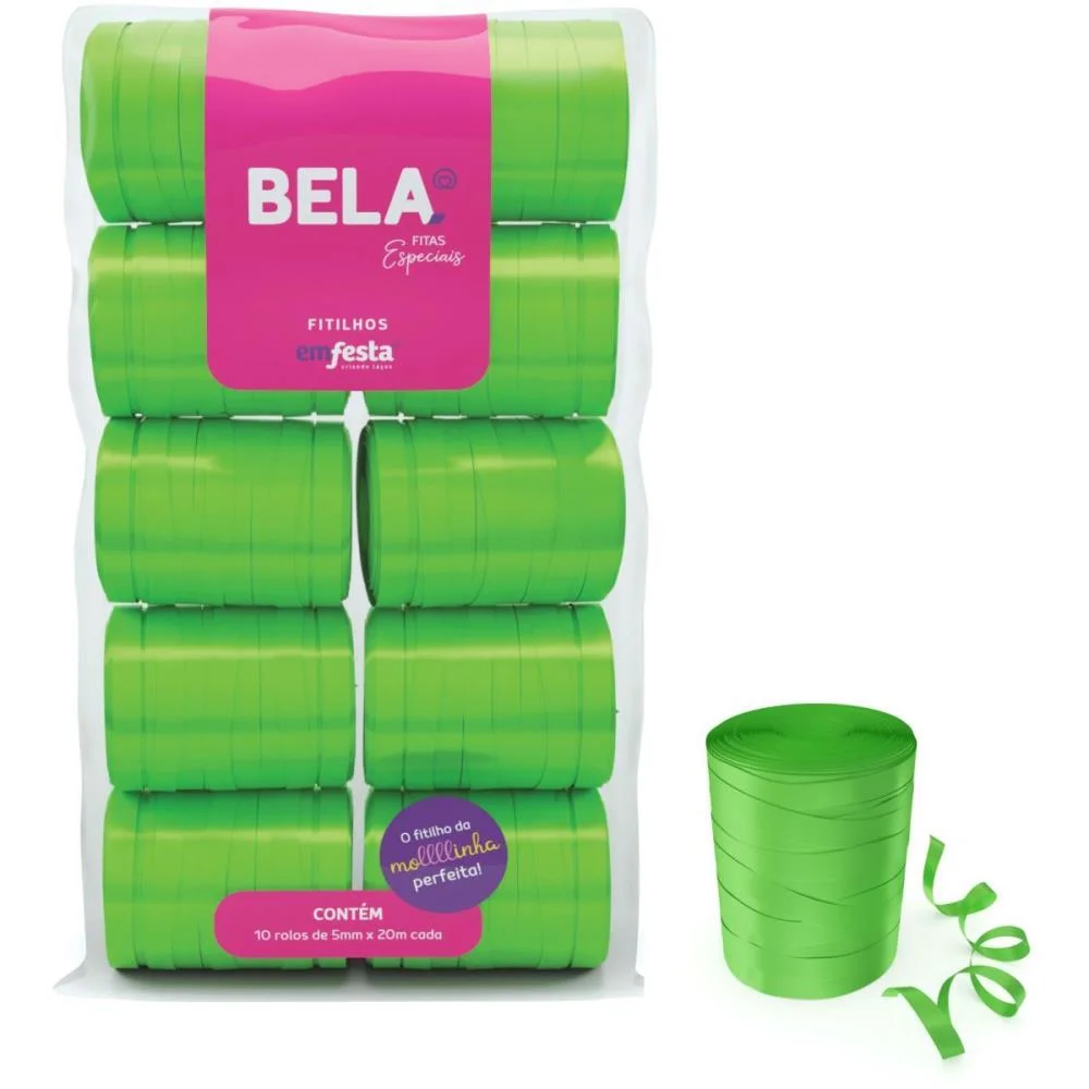 Fitilho 5Mmx50M Verde Especial Emfesta (Pct.c/10) - imagem 3