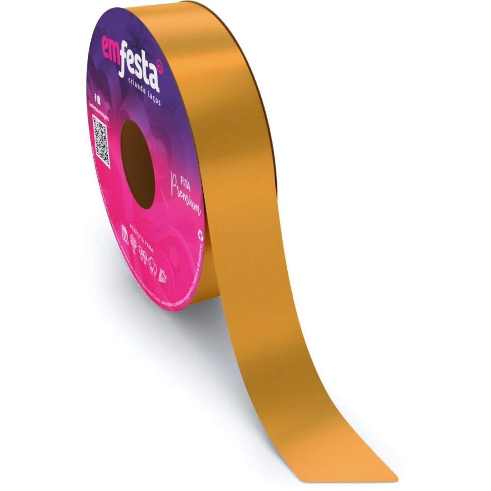Fita Poli Lisa 15X50M Dourada Emfesta (Pct.c/10) - imagem 4