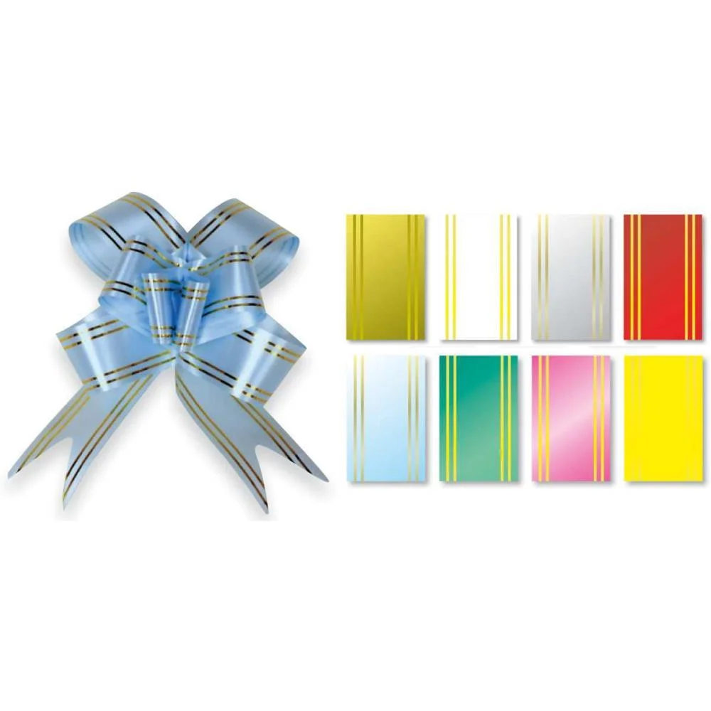 Laco Pronto Decorado 15Mmx28Cm.sort.c/Fio Dourado Gala Embalagens (Pct/240) - imagem 2