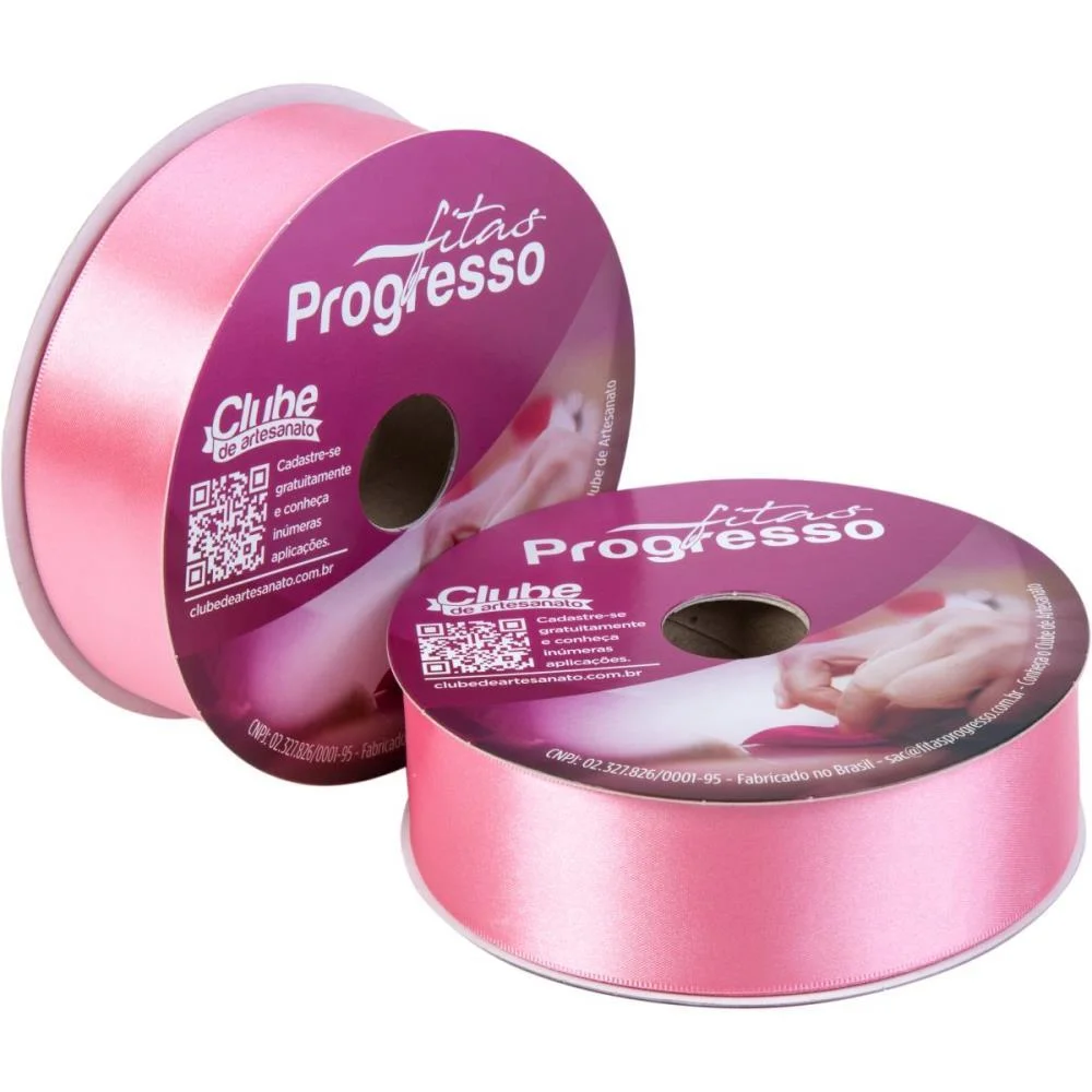 Fita De Cetim 38Mm 50M. Rosa Petala 009 Fitas Progresso (Rolo) - imagem 2